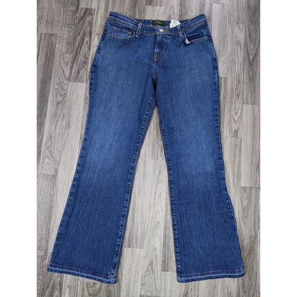 Eddie Bauer Womens Size 6 Short Pockets Shaped Bootcut Denim Blue Jeans - Picture 1 of 11